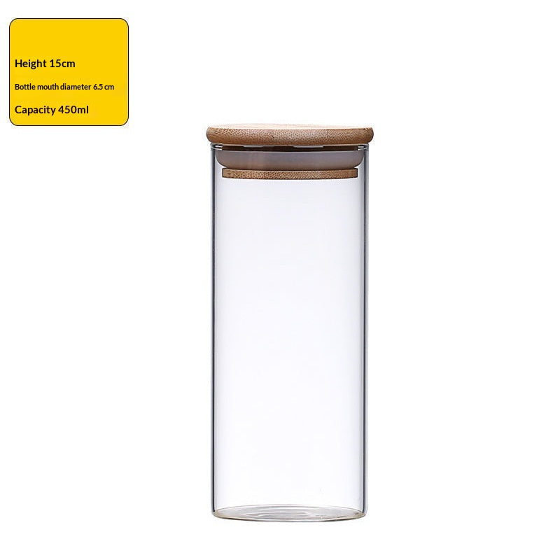 Sealable Food Storage Canisters Set with Bamboo Lids - Glass Bulk Container