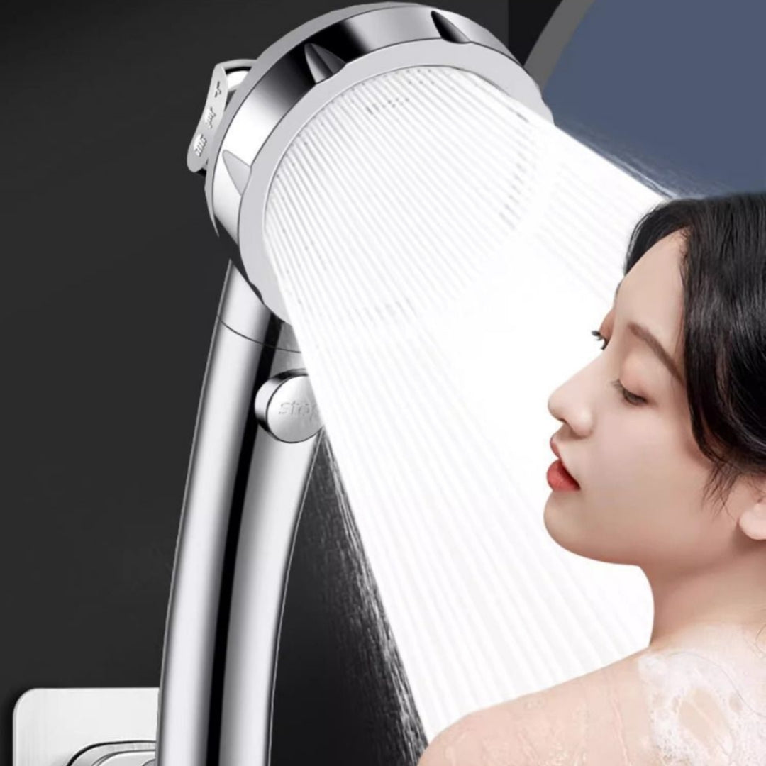 Three-Setting Pressurized Shower Faucet Set with Handheld Head & Stainless Steel Pipe