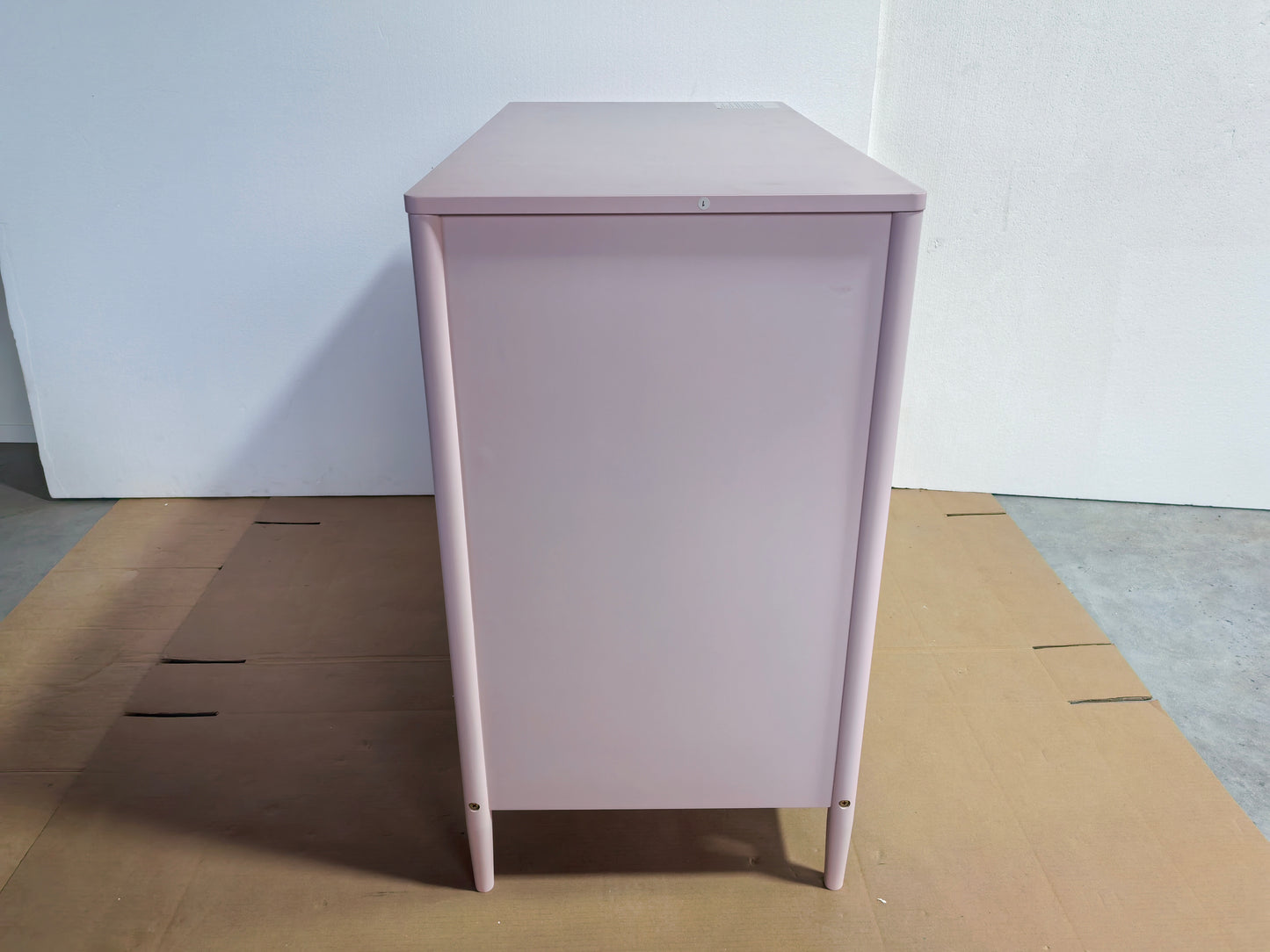 Pink 4-Drawer Wooden Kids Dresser - Modern Storage Cabinet