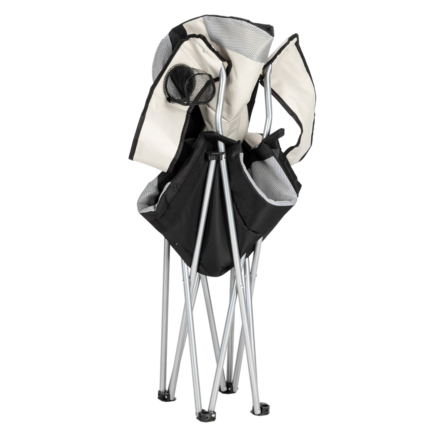 Medium Camping Chair - Grey Iron Frame, Off-White Fabric