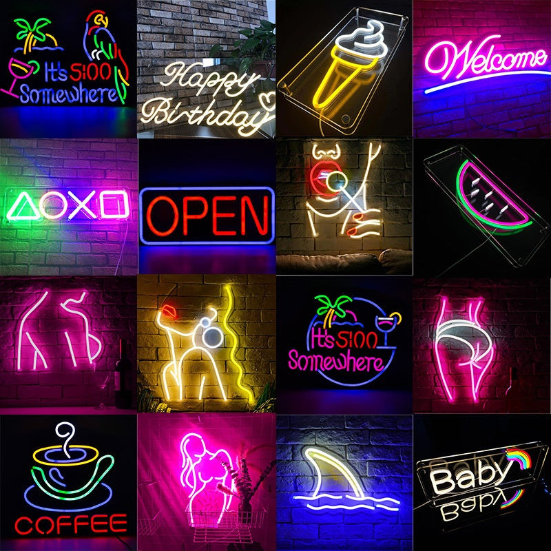 LED Neon Light Sports Bar Wall Decor - Glowing Pendant Light