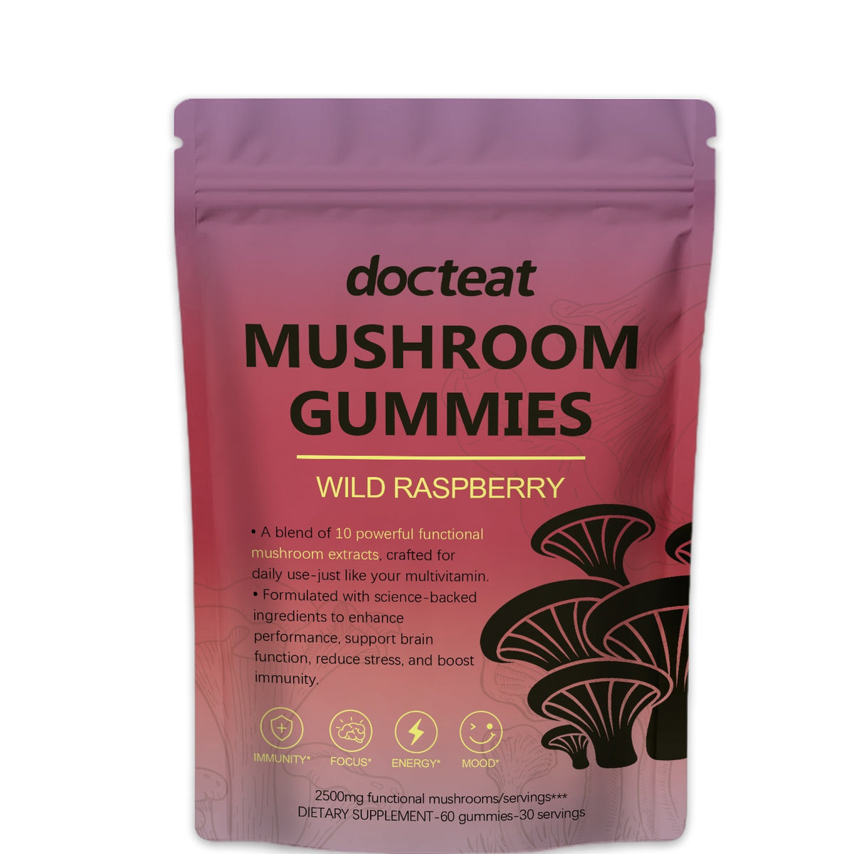 Mushroom Gummies with Fruit Extracts