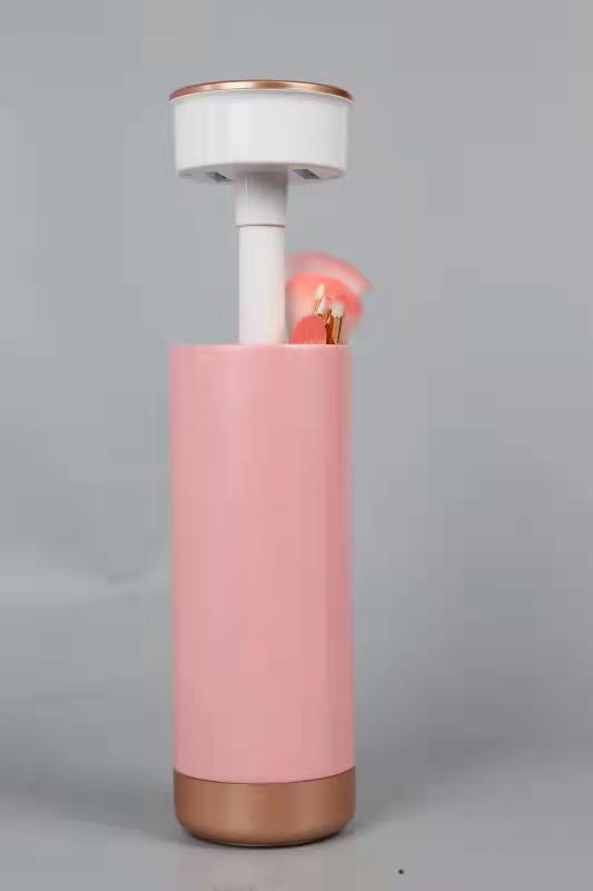 UV Makeup Brush Cleaner Storage Box Disinfection Container Pink