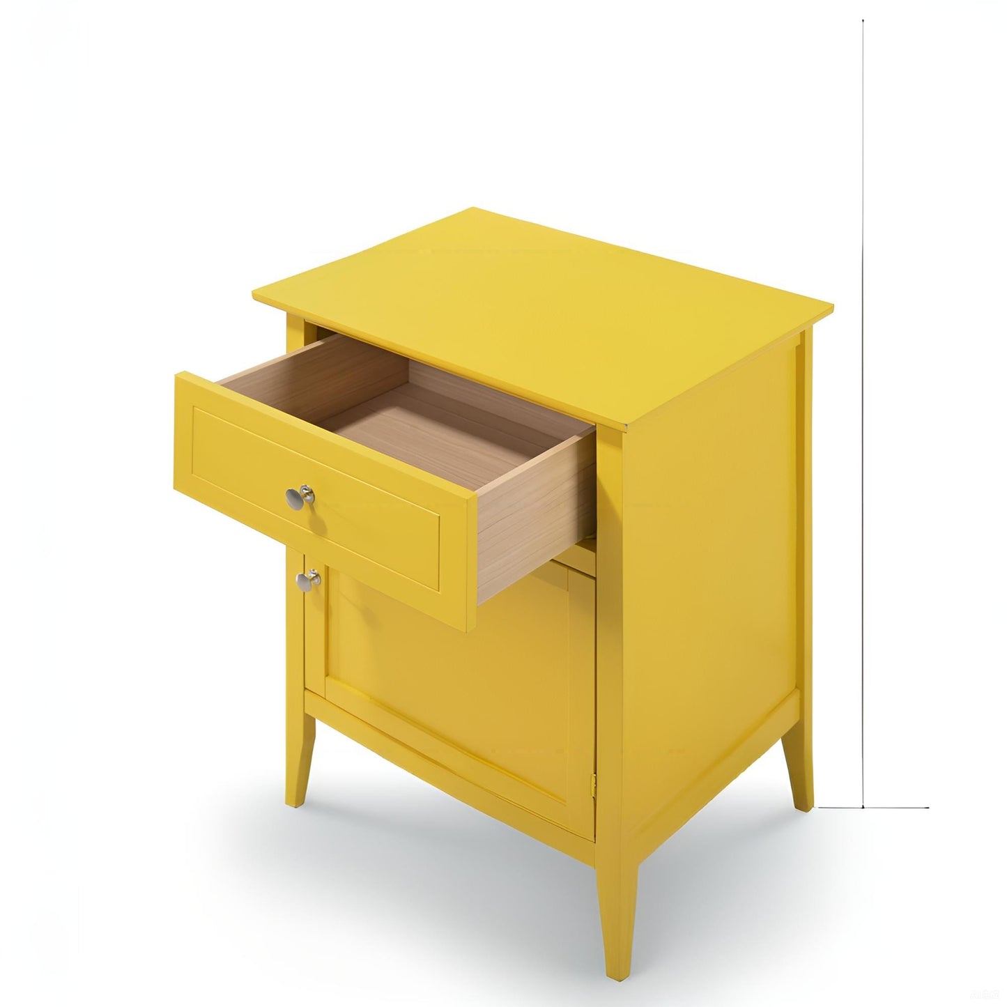 Vibrant Yellow Casual Nightstand