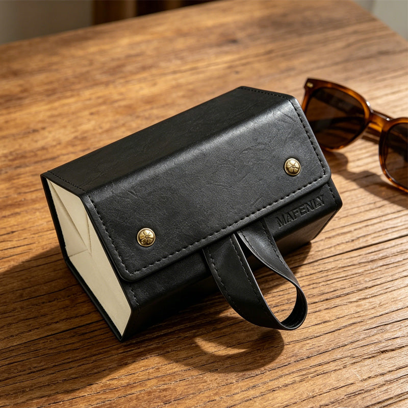 5in1 Sunglasses Travel Case Organizer Hangable, Eyeglasses Foldable