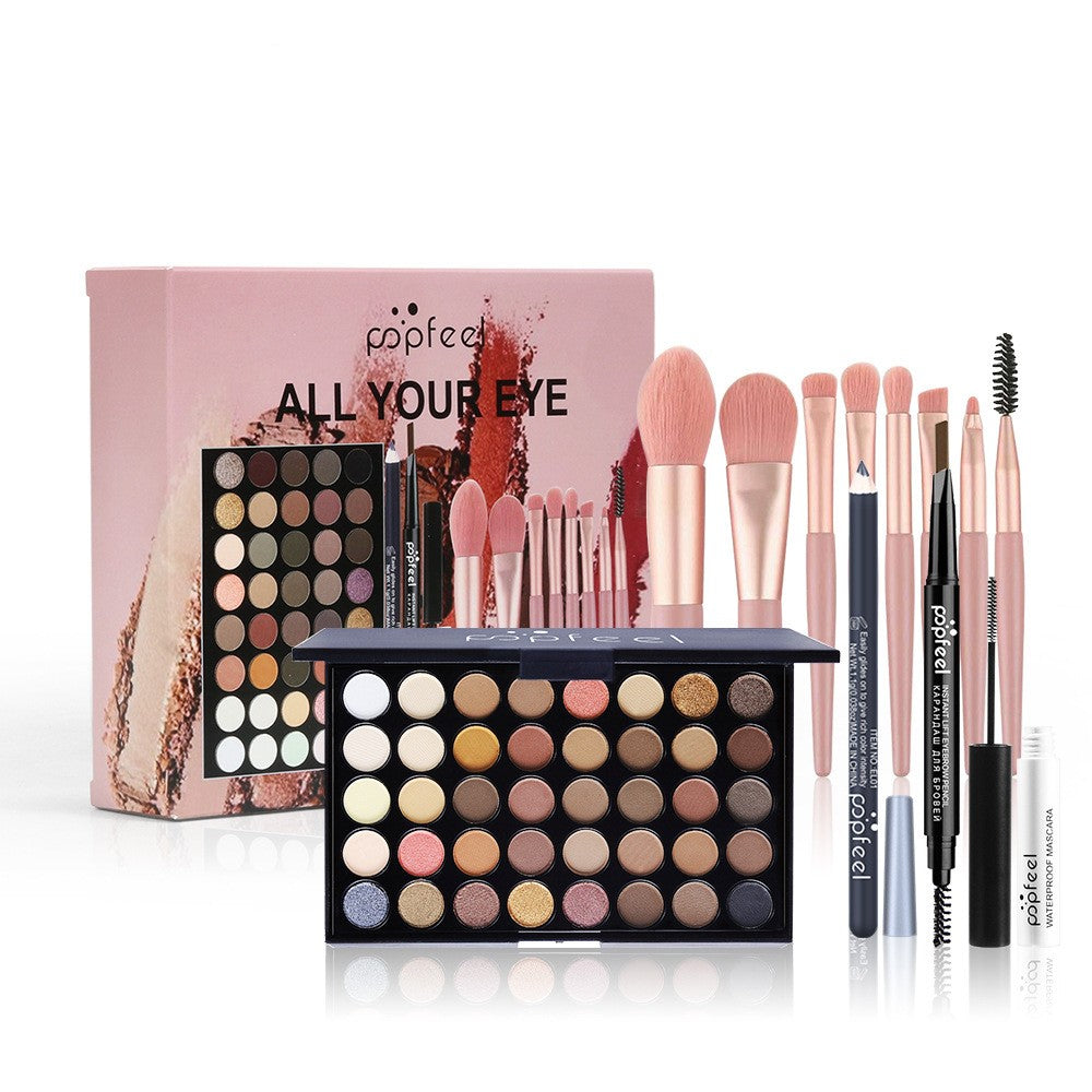 40-Color Eye Shadow Palette Set with Makeup Brush - Universal Shades