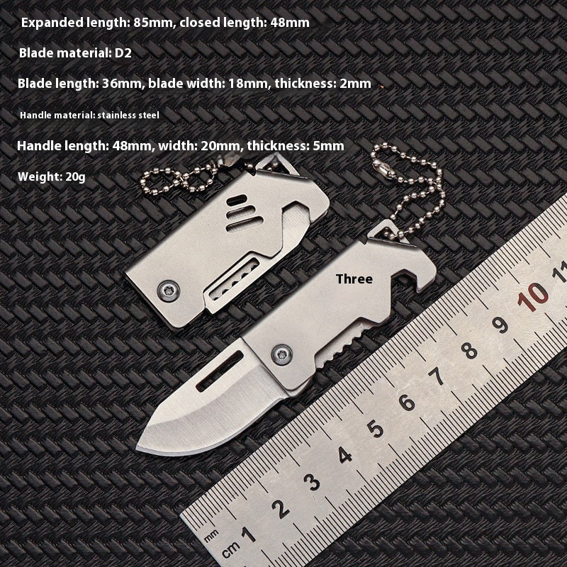 Portable Folding Knife with D2 Steel Blade - Compact Locking Pocket Tool