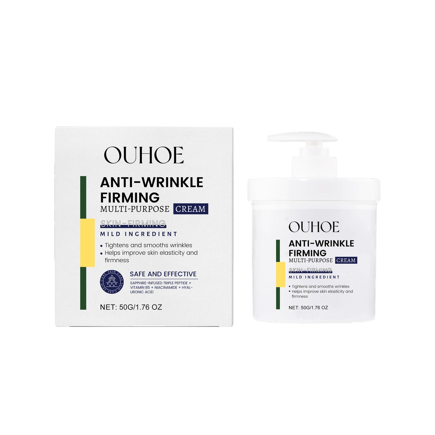 Moisturizing Firming Anti-Wrinkle Facial Cream with Hyaluronic Acid & Collagen