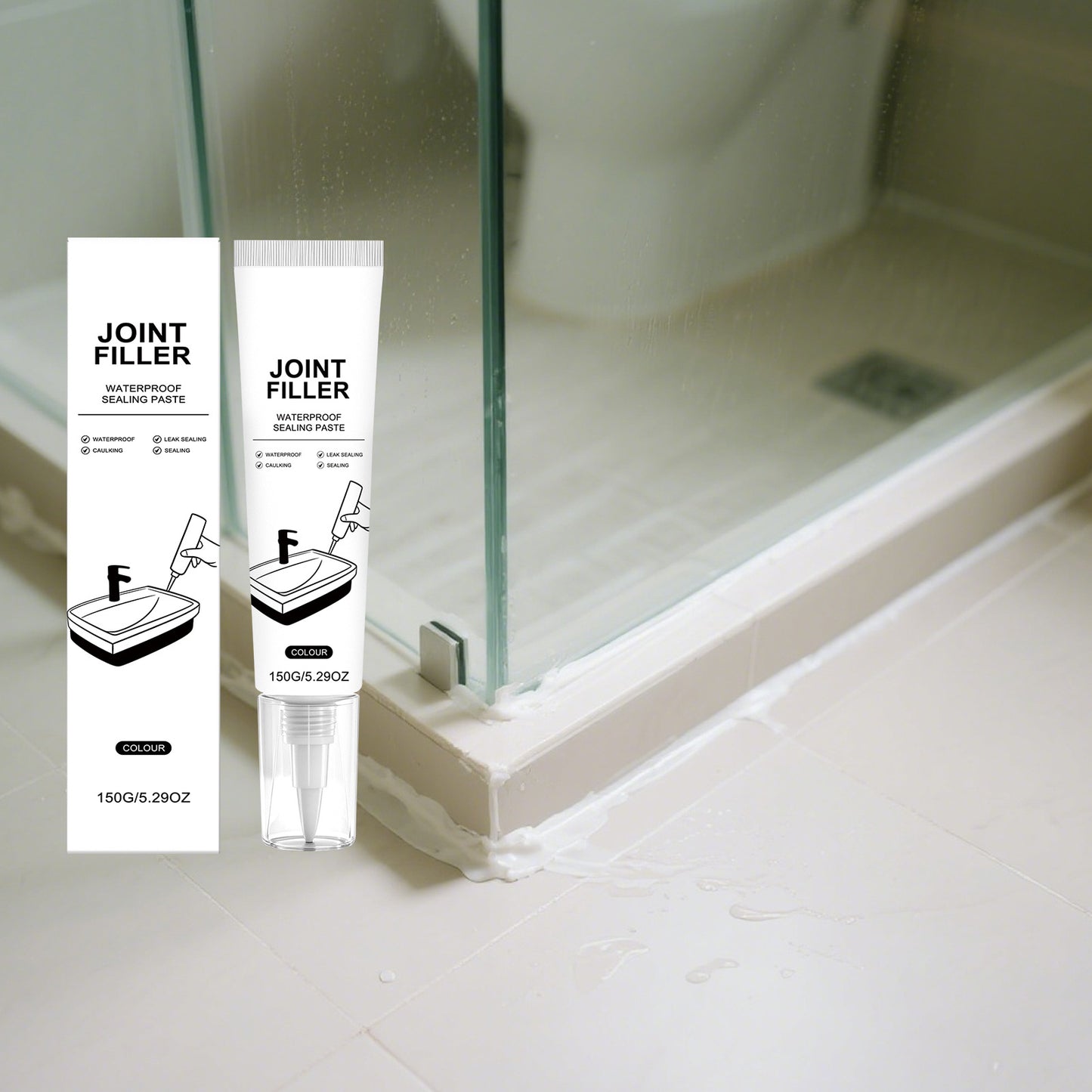 Waterproof Joint Filler for Floor Tiles and Toilet Grout - 150g Sealant