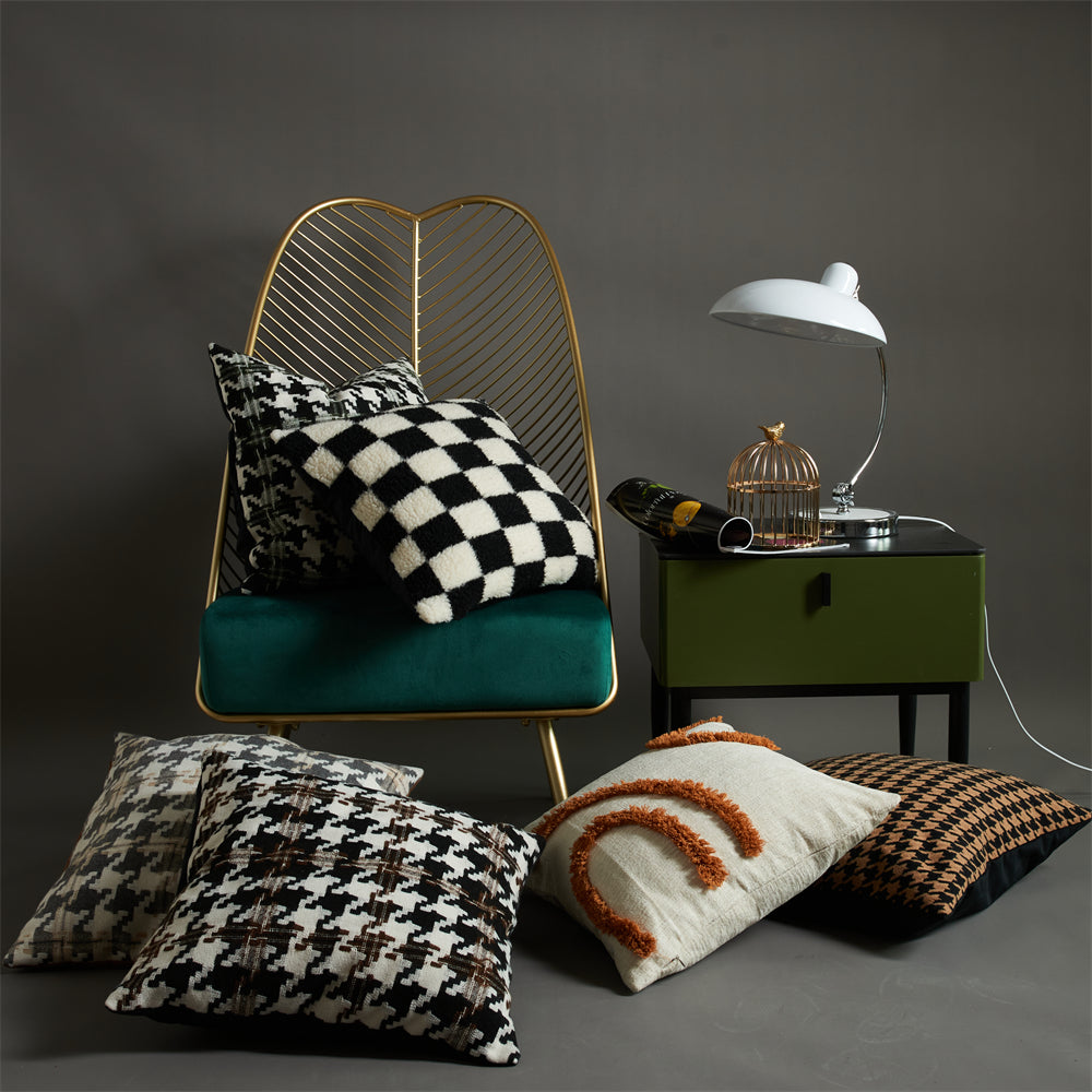 Black and White Checkerboard Pillowcase - Soft, Washable Home Textile