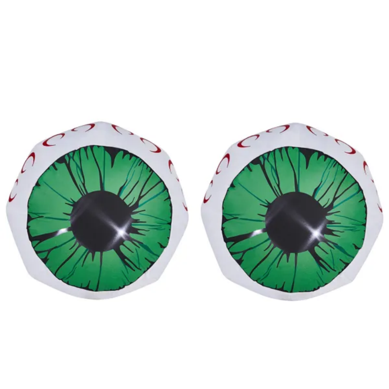 3FT Light-Up Green Eyeballs Halloween Inflatables - 2 Pack