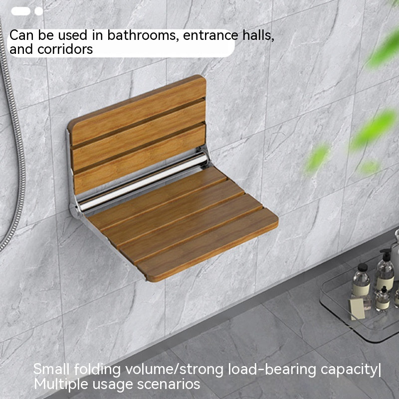 Wall-Mounted Folding Bath Stool with Load Capacity 200kg - Modern Bathroom Furniture