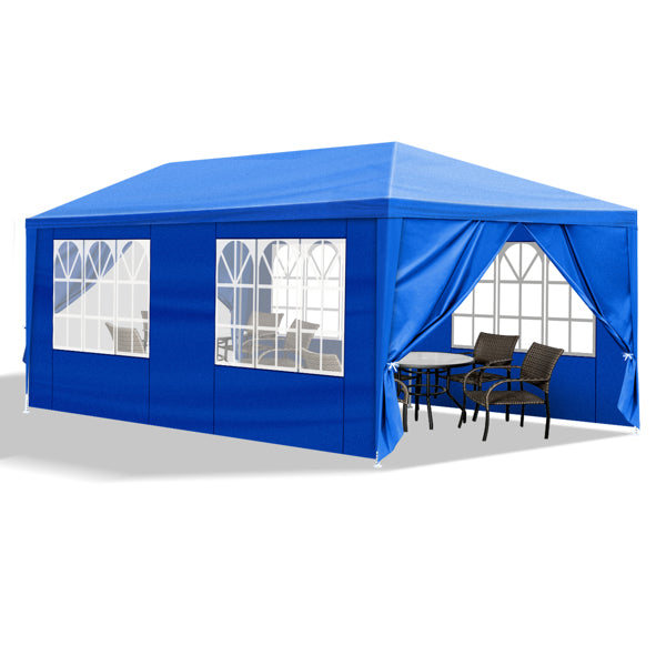 10x20 Outdoor Party Tent with Removable Sidewalls - Blue