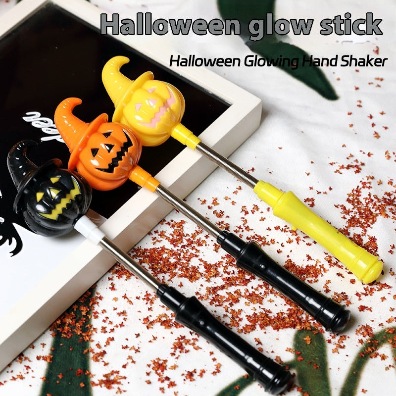 Halloween Pumpkin Lamp Hand Stick Prop with Variants - Kids Party Decoration