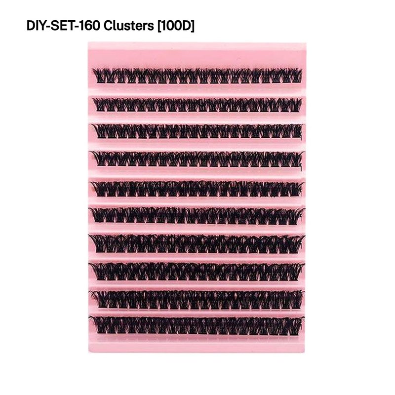 High-Capacity Synthetic Eyelash Set with Glue and Tools - Multiple Styles