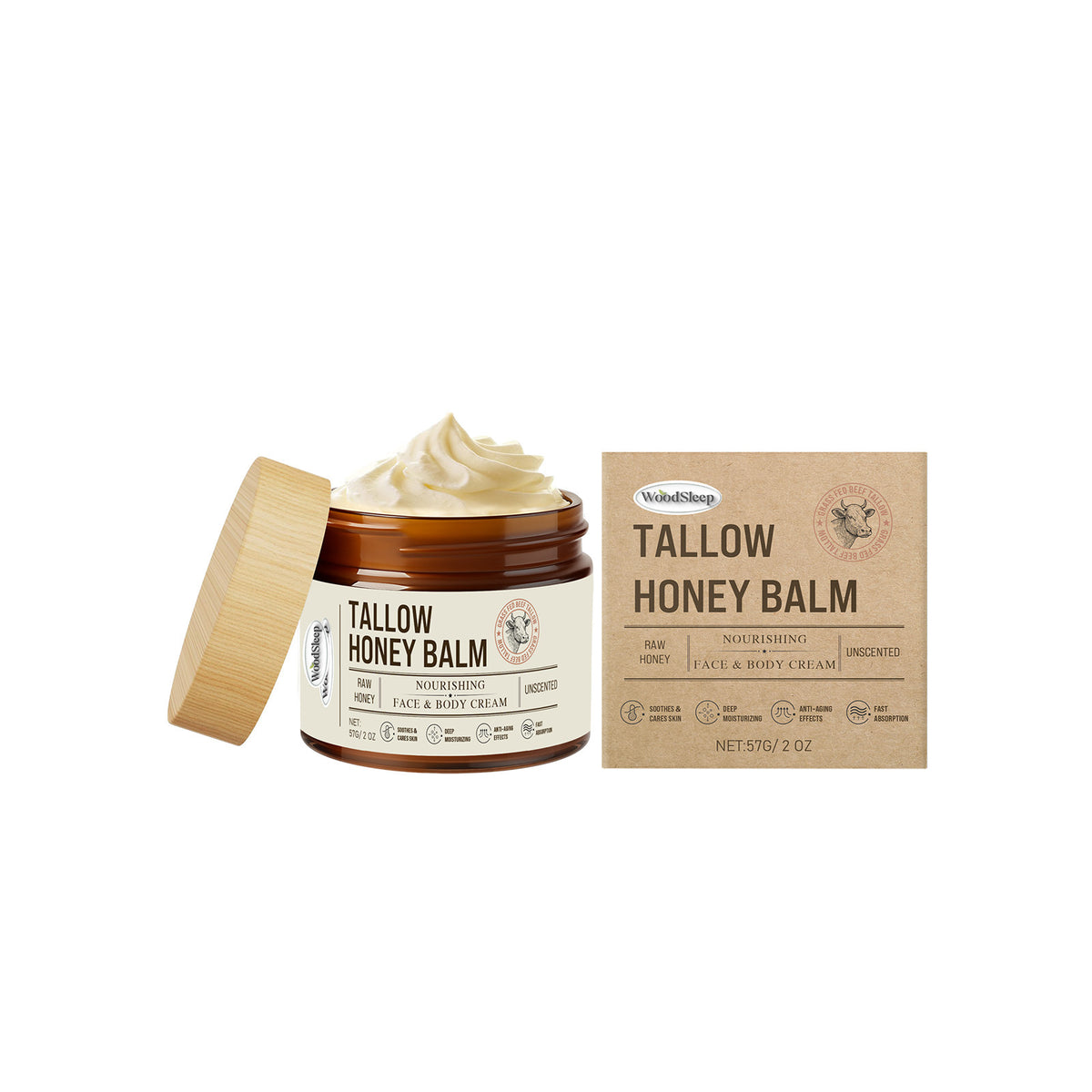 Tallow Honey Skin Repair Moisturizing Cream Relieve Dryness Nourish