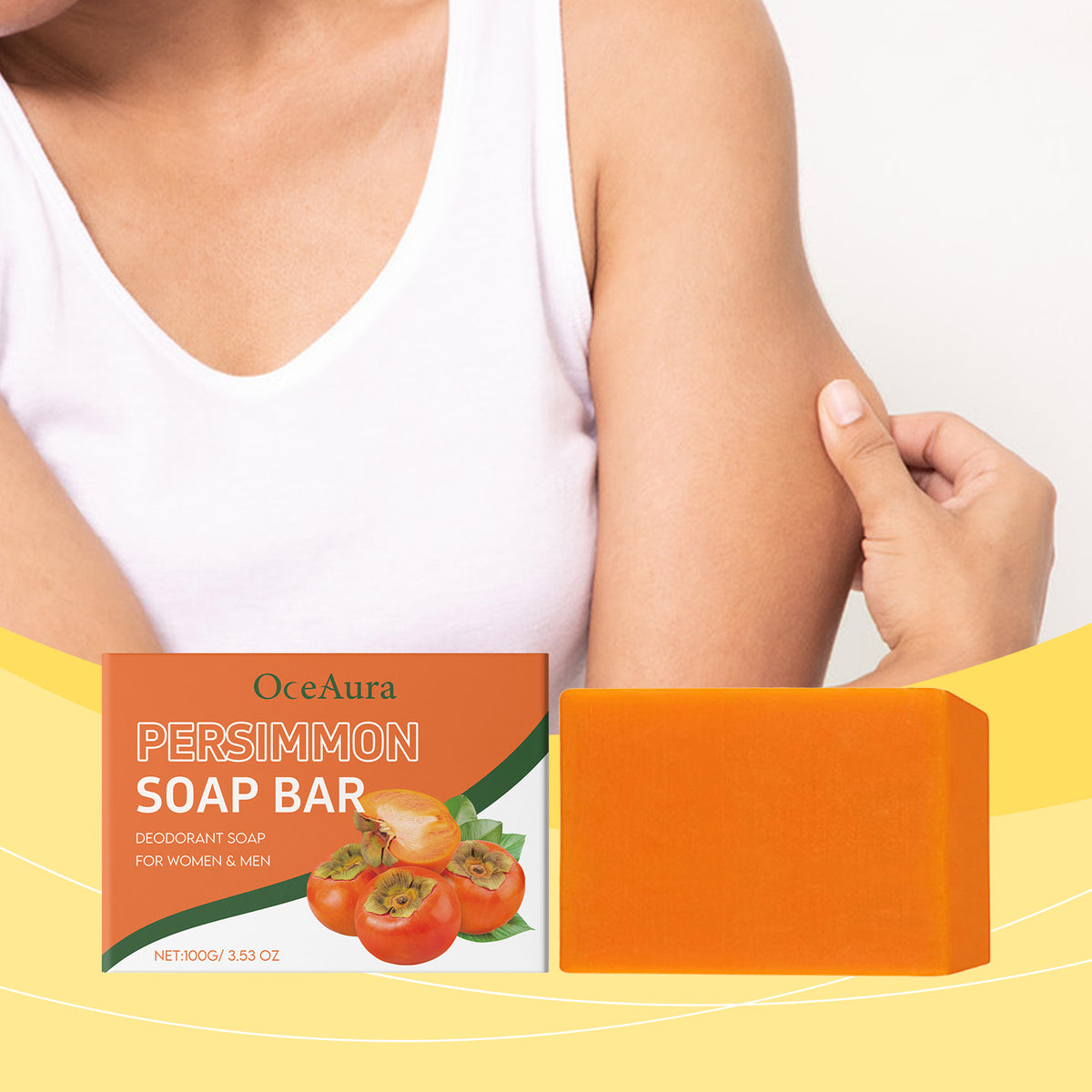 Persimmon Bath Soap - 100g Exfoliating Body Bar