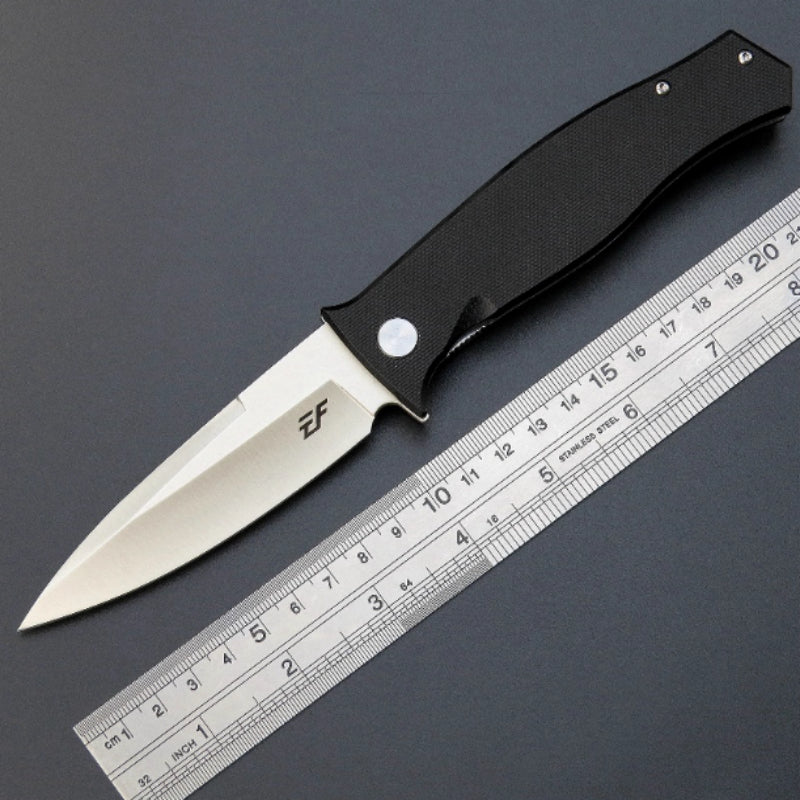 Folding Steel Blade Utility Knife with Stainless Steel Handle - Compact & Durable