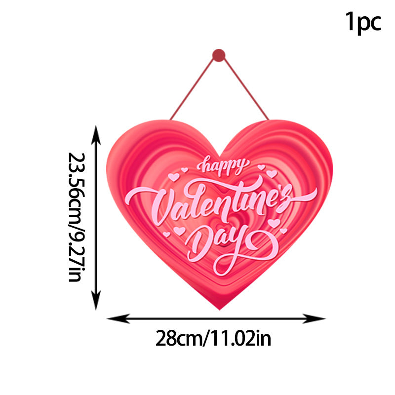 Valentine's Day Multi-Pink Love Pendant Set for Festive Decor