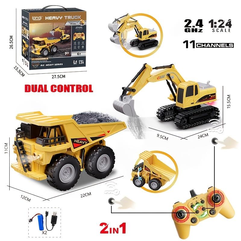 Remote Control Construction Vehicle Set for Kids - Educational Excavator & Dump Truck
