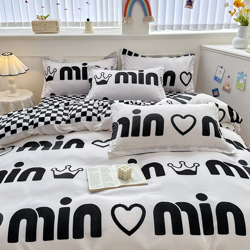 Pure Cotton Bed Sheets Set Minimalist Soft Bedding for Home