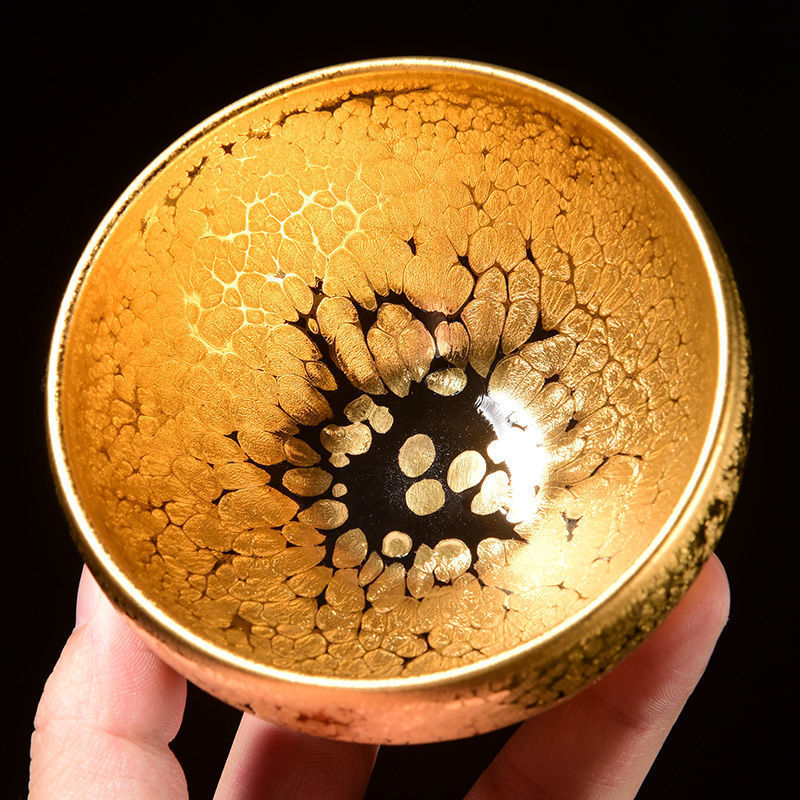 Gold Oil Drop Gilding Tea Cup - Retro Luxury Tea Drinkware