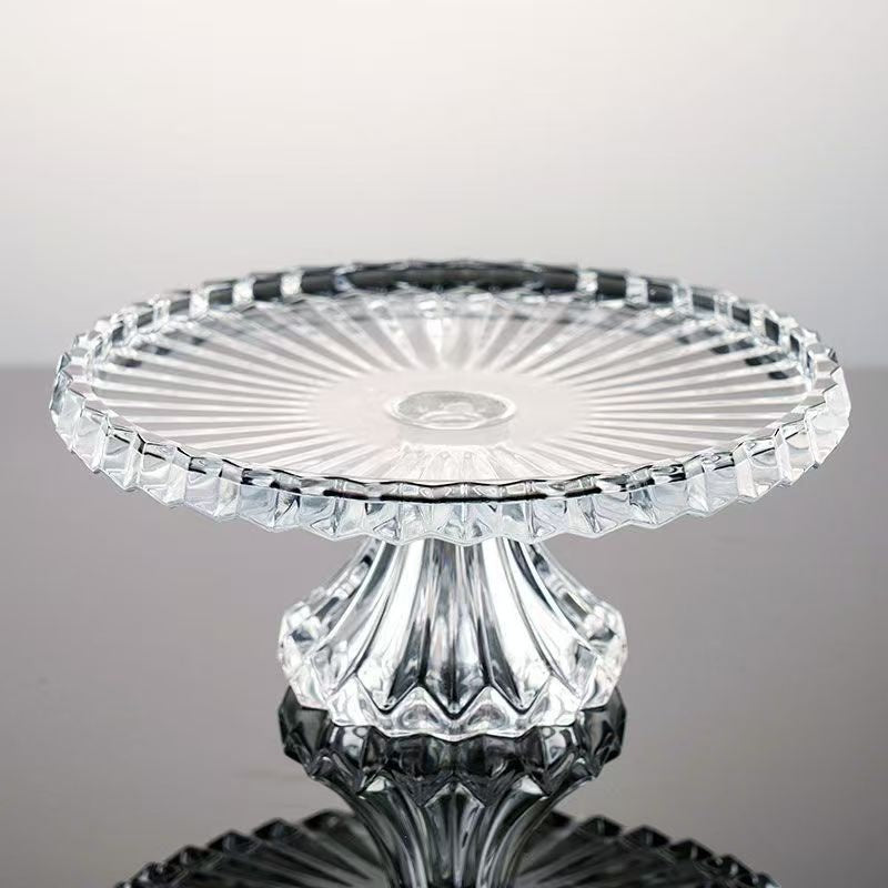 Elevated Glass Fruit and Candy Tray - Modern Minimalist Home Storage