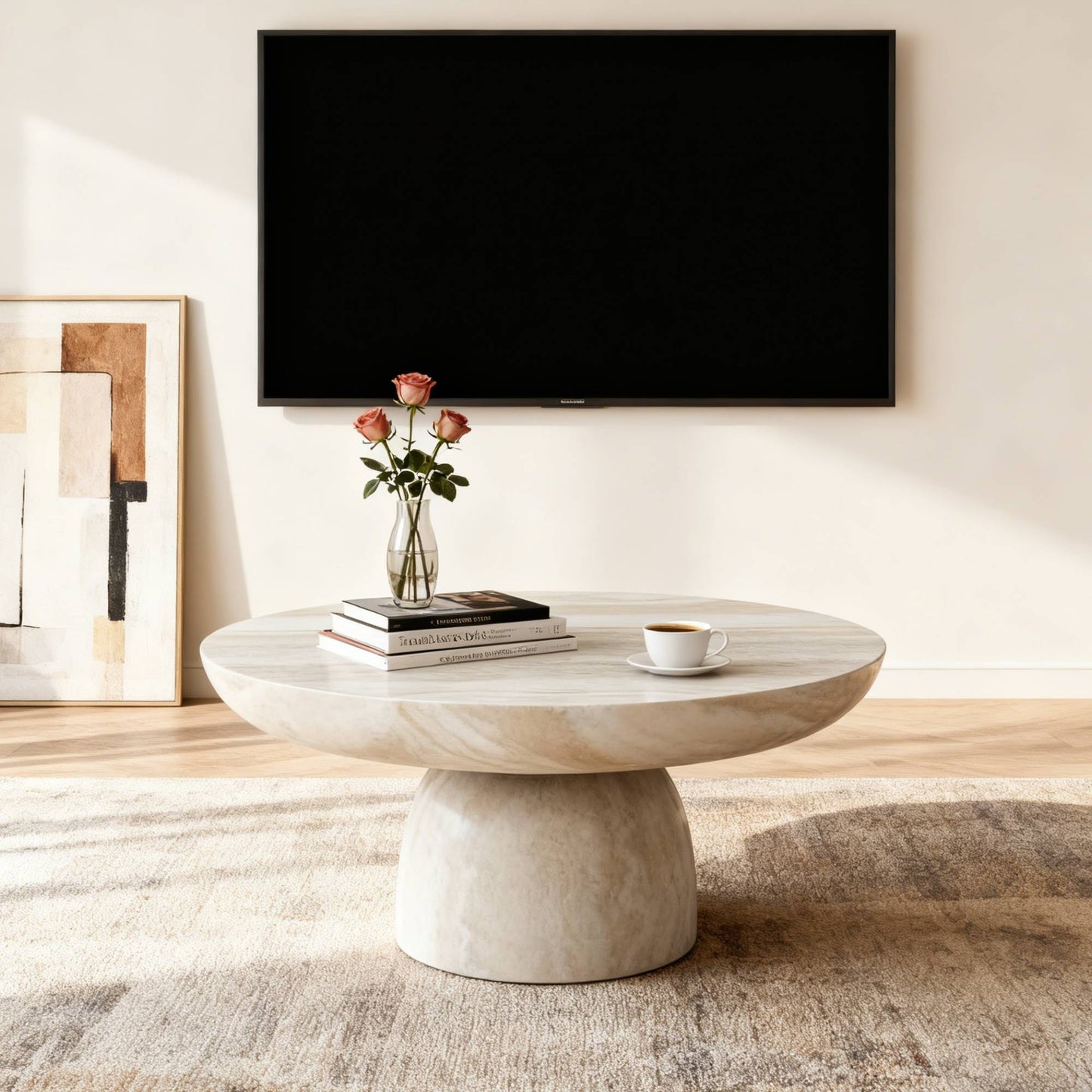 Mushroom Coffee Table Enhances Leisure Time Perfect For Evening