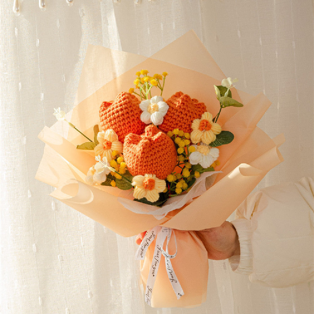 Colorful Tulip Knitted Bouquet Gift for Mother's Day, Graduation & Celebration