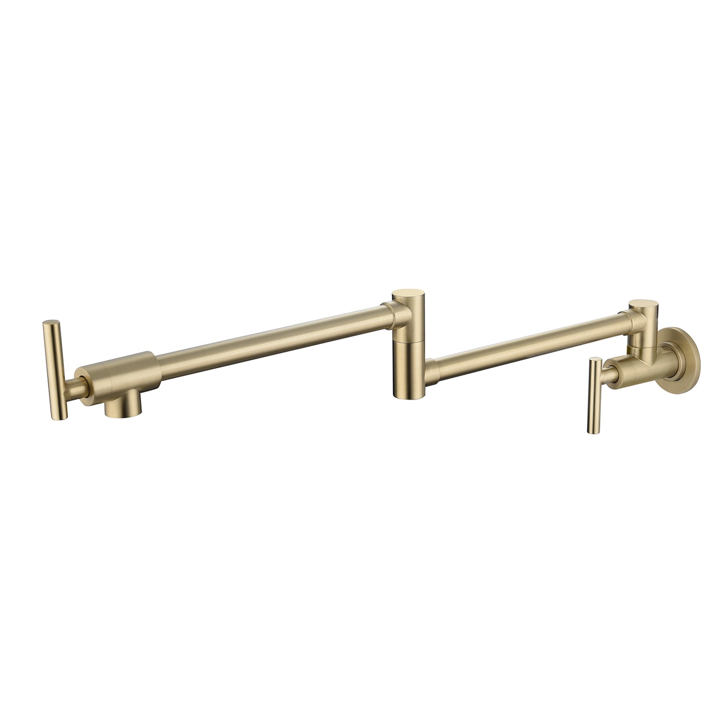 Wall-Mount Folding Faucet - Brushed Gold Brass Pot Filler