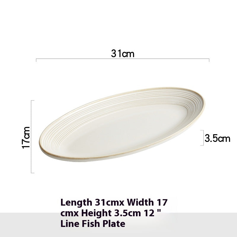 Luxury Ceramic Dinner Plate Set - High-Temperature Resistant, Modern Design