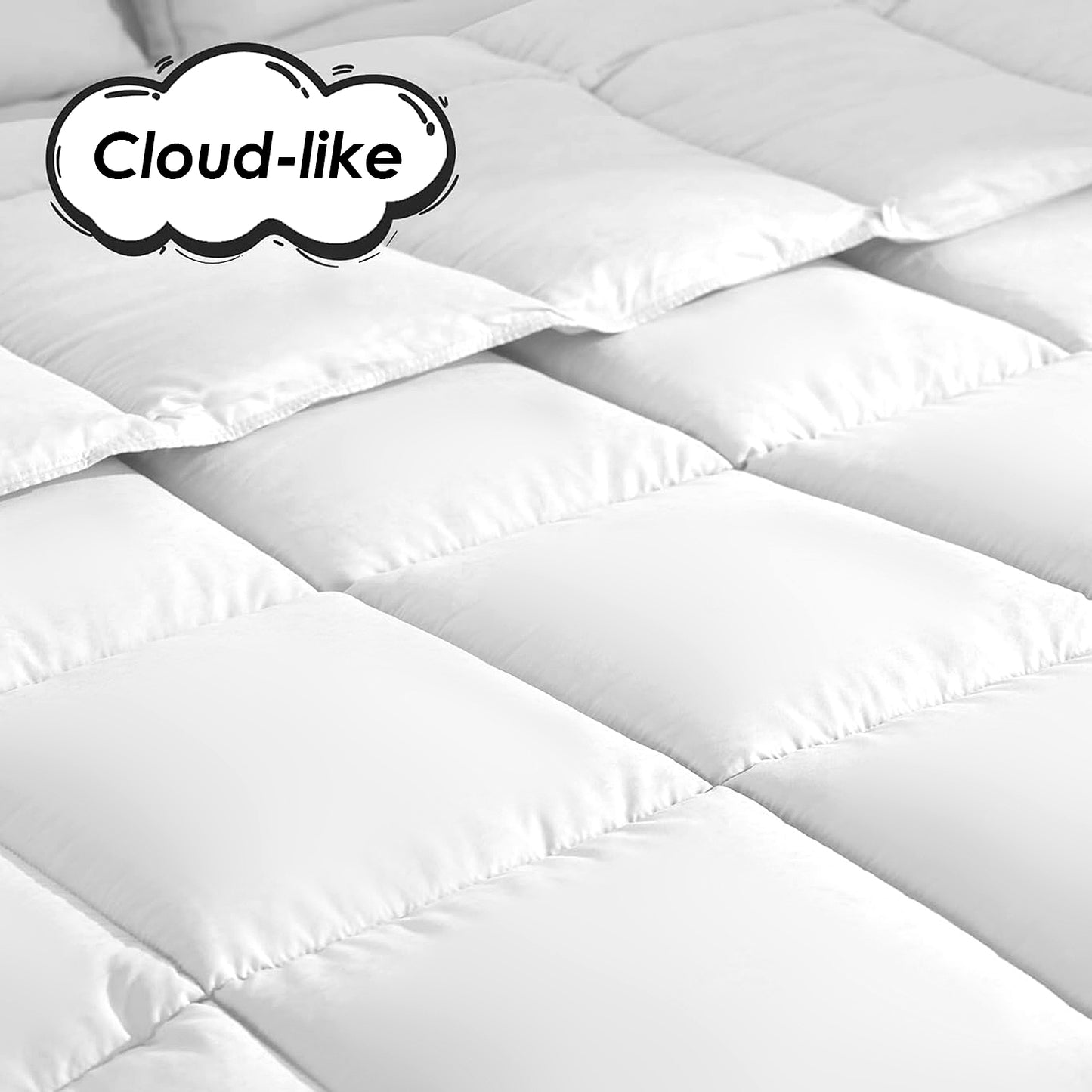 Oversized Cozy Cloud Comforter - Stylish Plaid Design