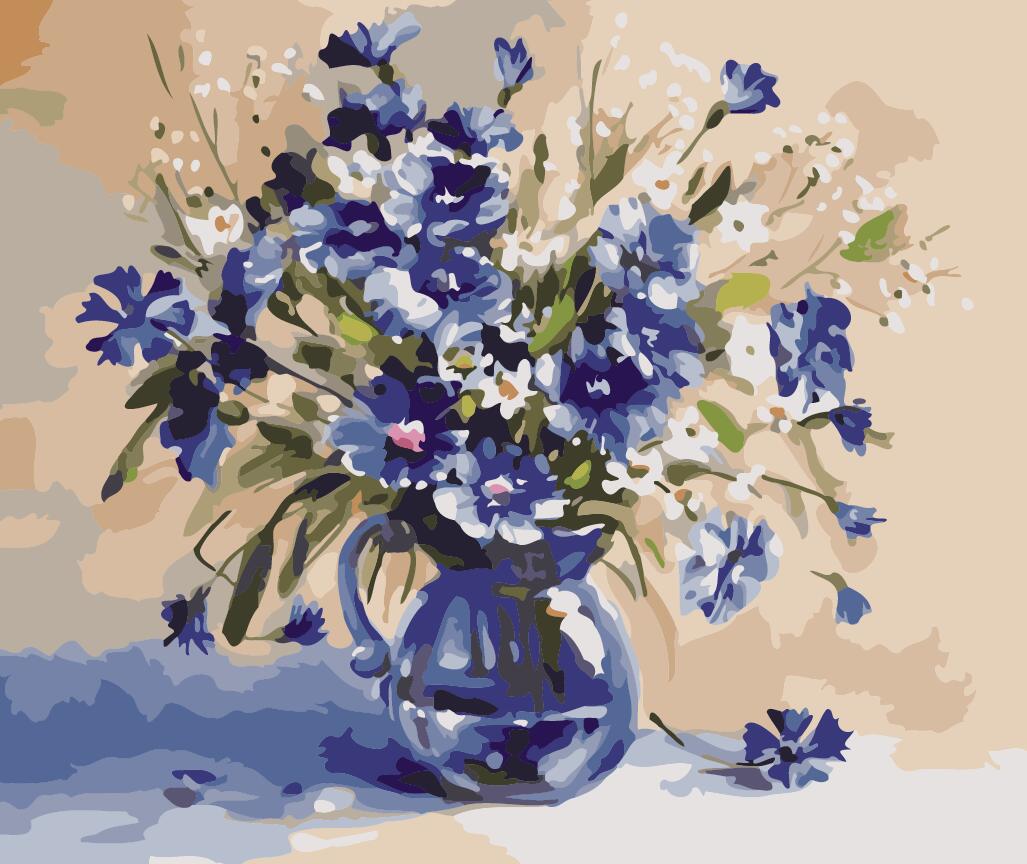 Digital Oil Painting Flowers Canvas Wall Art Frameless Home Decor