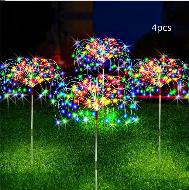 Outdoor Solar Fireworks Lamp for Garden & Courtyard Decorative Lighting