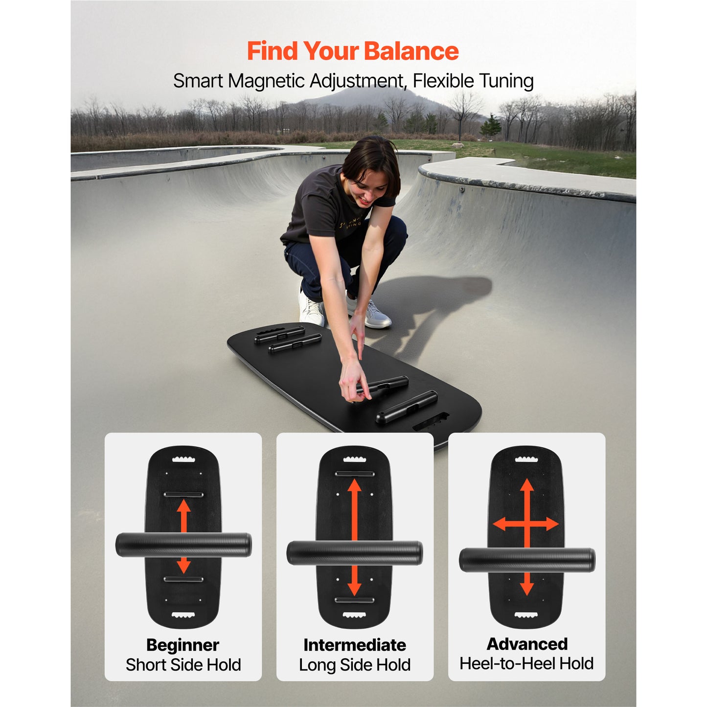 2-in-1 Wooden Balance Board Trainer with Roller & Storage Rack - Core & Physical Therapy Equipment