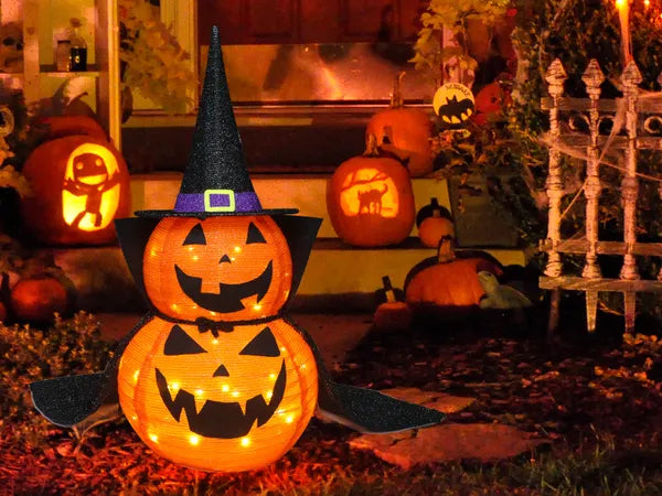 3FT Halloween Pumpkin Decoration with 50 LED Lights - Indoor/Outdoor