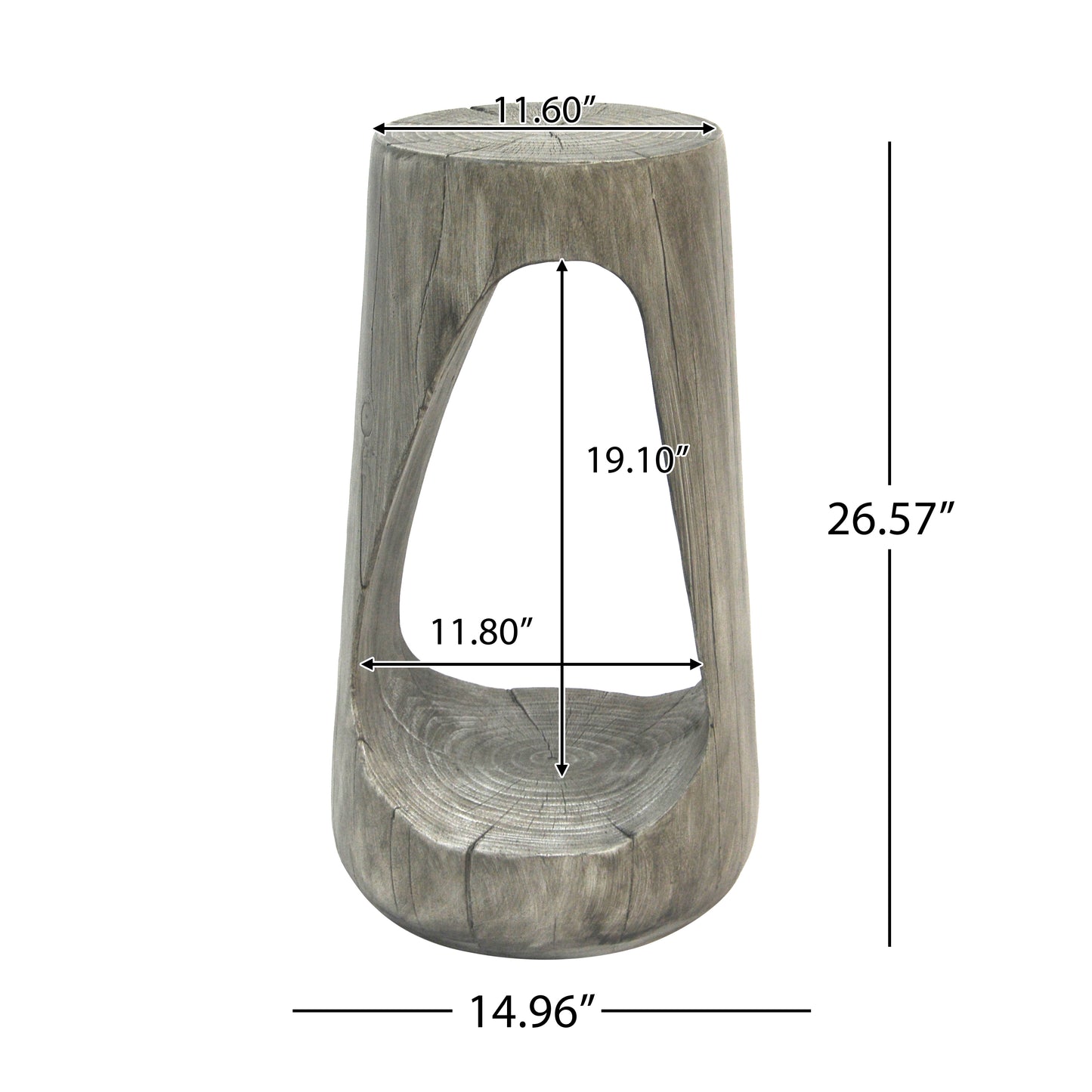 Outdoor Side Table,Hollow Design End Table,Patio Garden Stool
