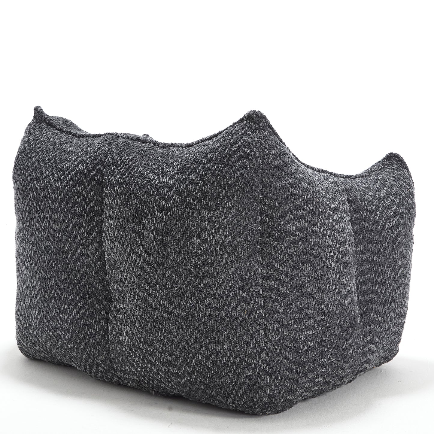 Comfortable Chenille Bean Bag Chair - Black Lazy Sofa