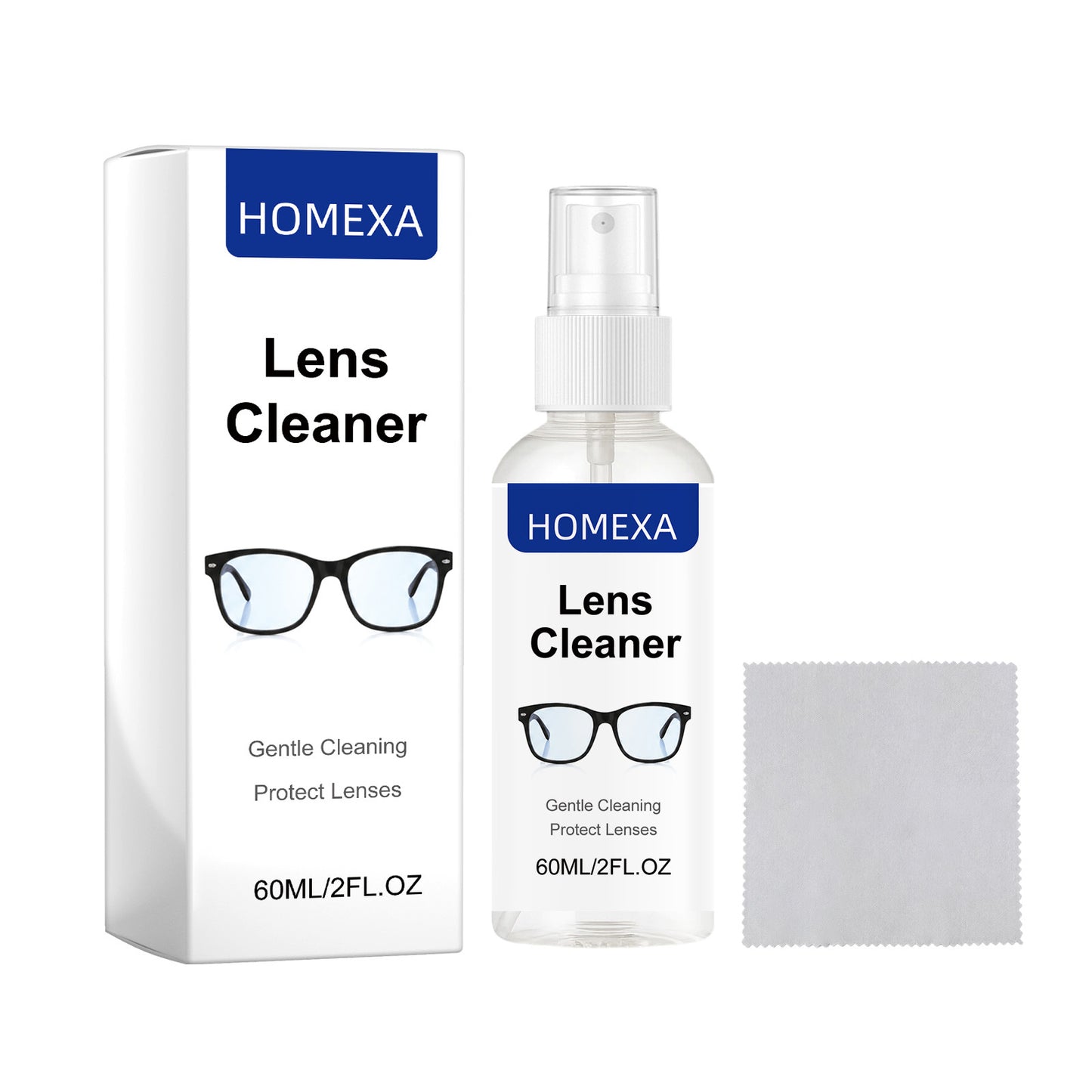 Lens Cleaning Solution 60ml for Eyewear & Camera Lenses - Gentle Care