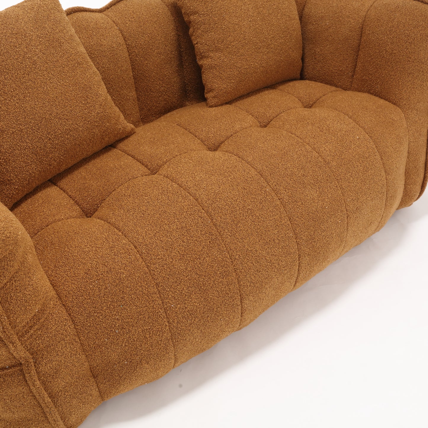 Yellow Beanbag Chair for Two - Soft Chenille Foam Recliner