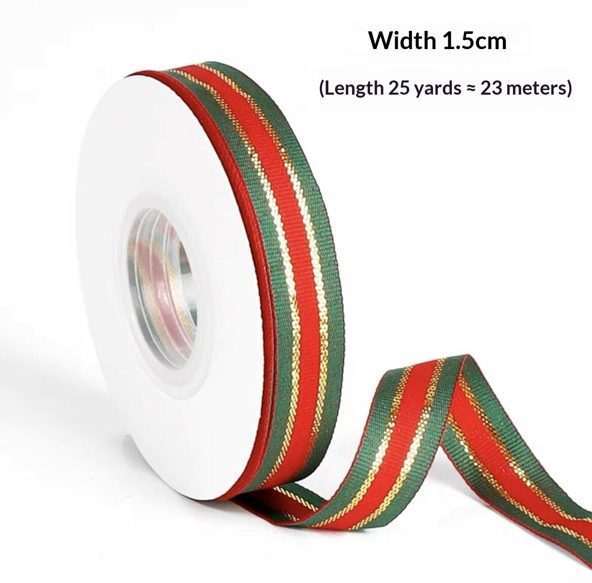 Christmas Ribbon for Gift Wrapping and Cake Decoration - 25 Yards