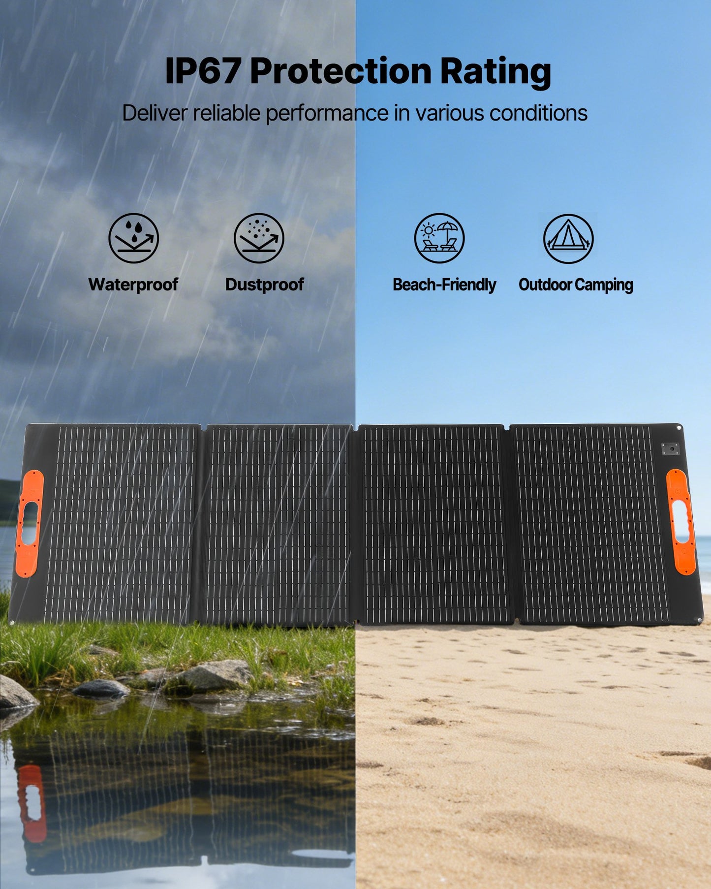 Portable Solar Power Station 2400W with 2160Wh Battery & Foldable Solar Panels