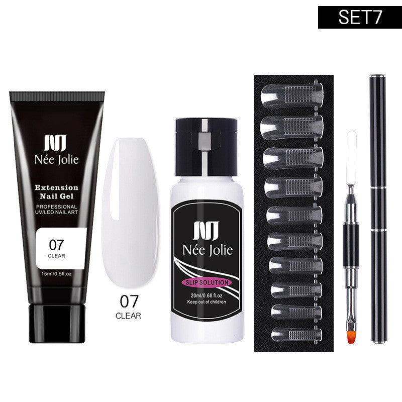 Nail Art Extension Glue Set with Brush & Sticker