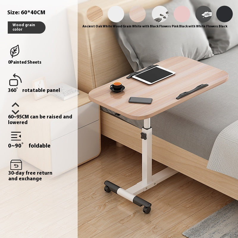 Adjustable Laptop Bedside Table - Portable, Rotating, Modern Design