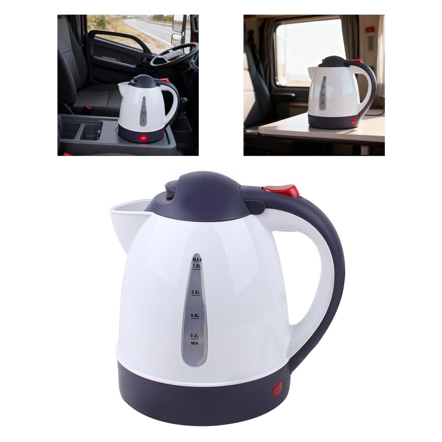 Portable Car Electric Kettle 1000ml - Travel Tea & Coffee Maker