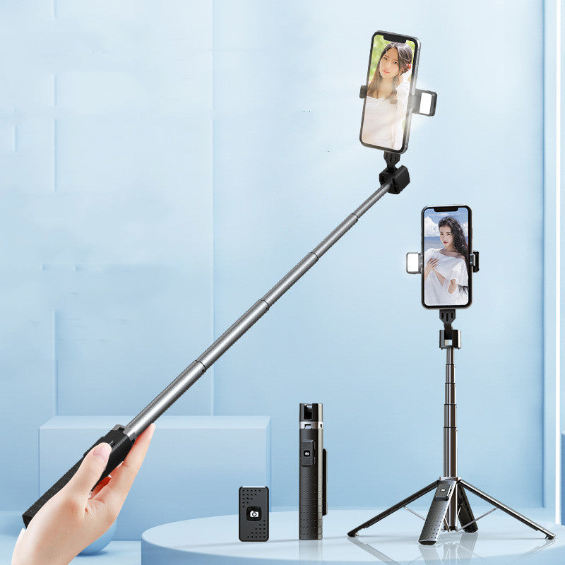 Bluetooth-Compatible Selfie Stick with Double Fill Light