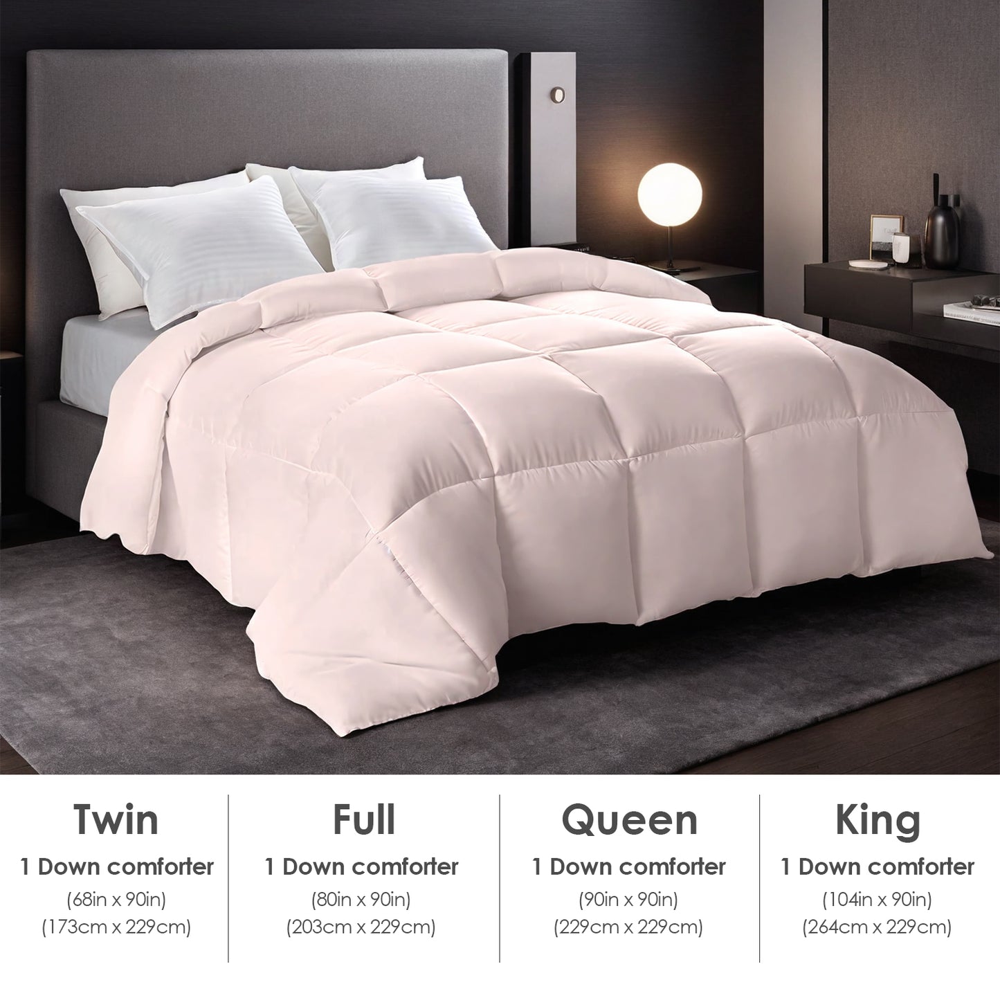 Pink Extra Large Duvet Insert - Warm & Skin Friendly Bedding