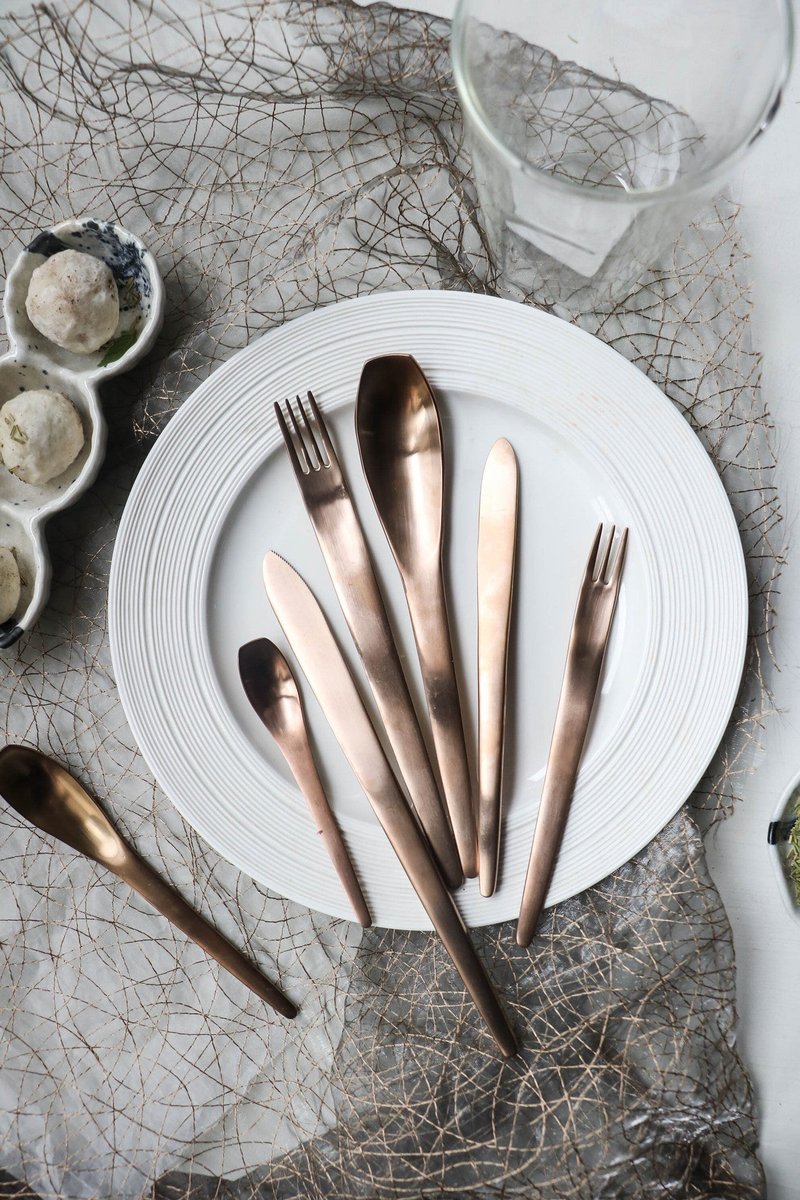 Stainless Steel Knife Fork Spoon Set - Household Tableware for Dining