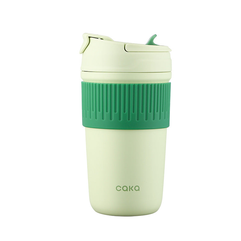Handheld Ceramic Stainless Steel Insulated Cup - Large Capacity Drinkware