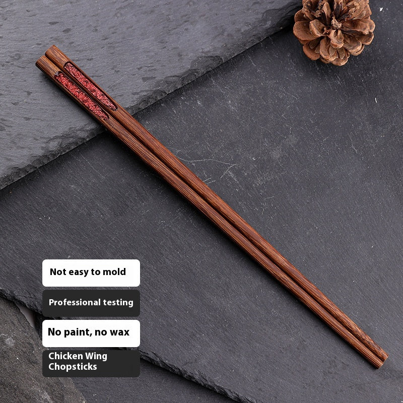 Retro Wooden Chopsticks - Colorful Kitchen Tableware, 25cm